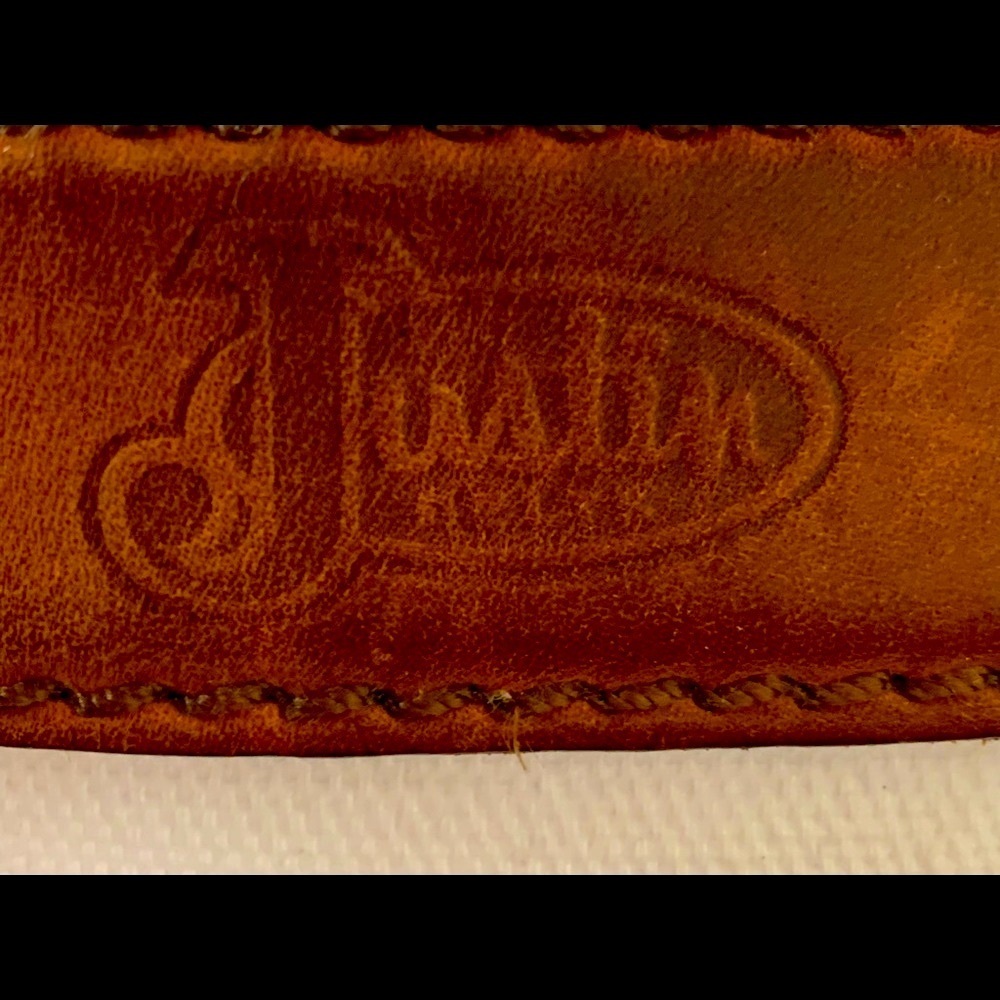 Justin Boots Brown Leather Belt for Men - Picture 2 of 14